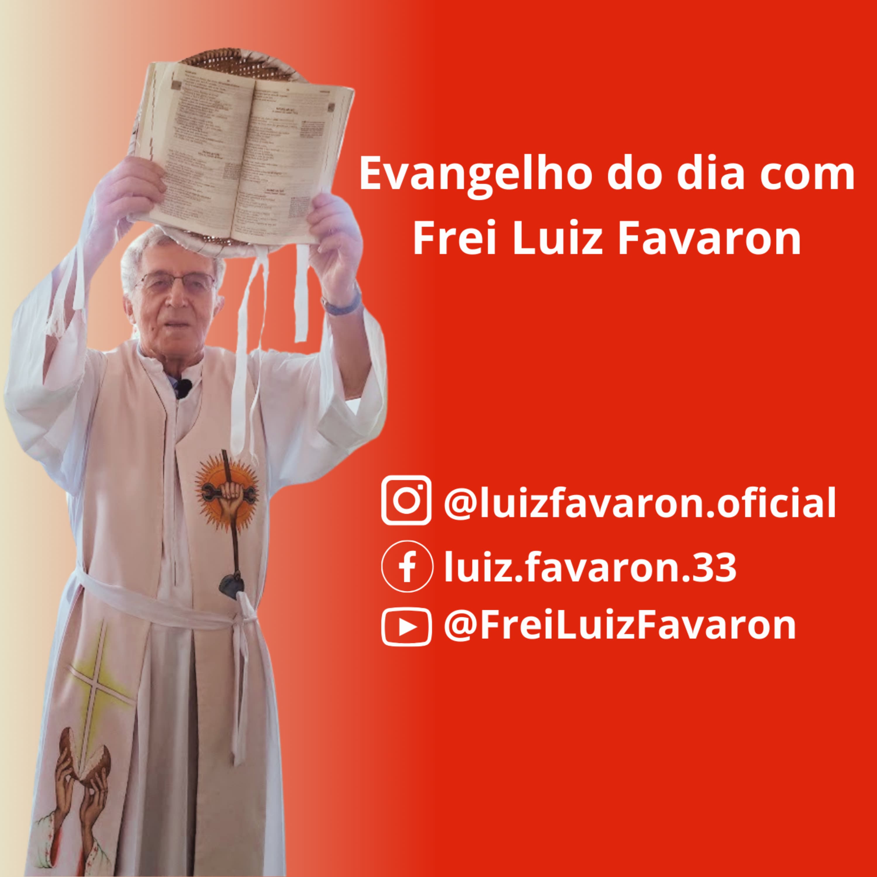 Cover image of Evangelho do dia com Frei Luiz Favaron podcast